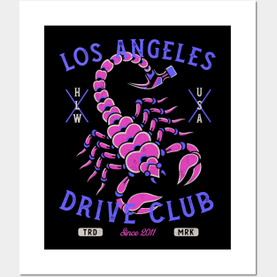 Los Angeles Drive Club" - Vintage Scorpion Tattoo Art Posters and Art